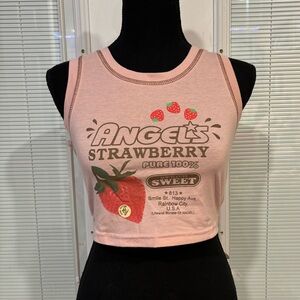Cropped Strawberry Tank